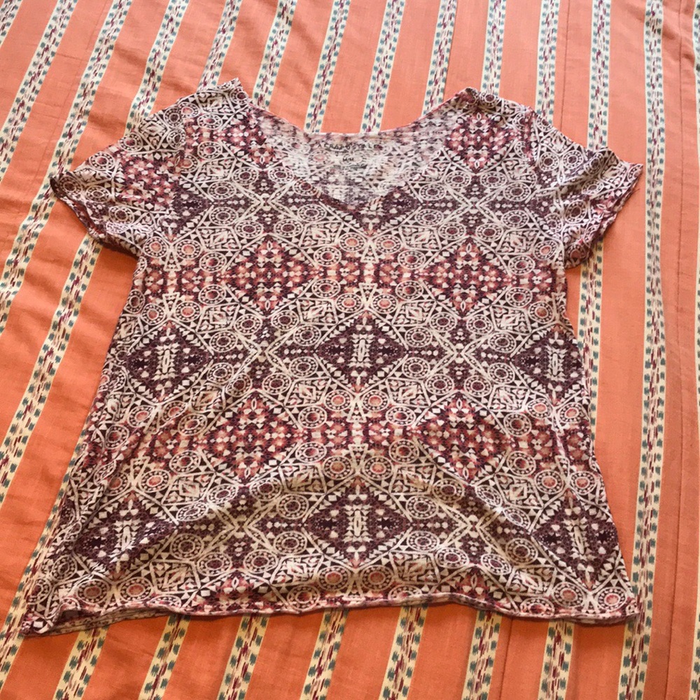Aztec print short sleeve